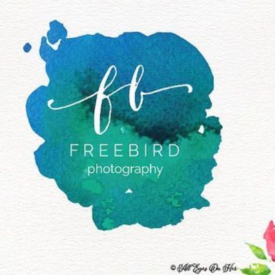 Free Bird Logo, Boho Logo, Water Color Logo, Premade Logo, Graphic Design, Logo, Watercolor Logo