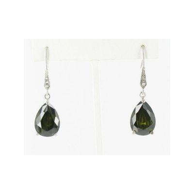 Helens Heart Earrings JE-E130-S-Olivine-Green Helen’s Heart Earrings - Rich Your Wedding Day