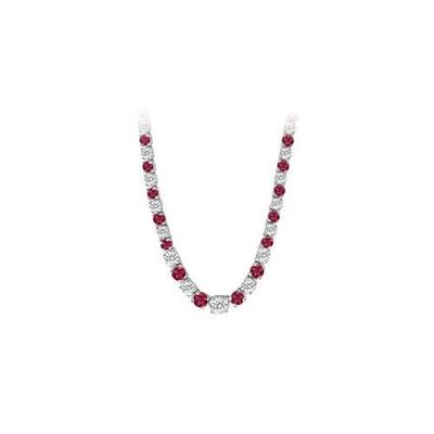 14K White Gold Ruby & Diamond Eternity Necklace 17.00 CT TGW for just $20305.25. @thelavenderlilac