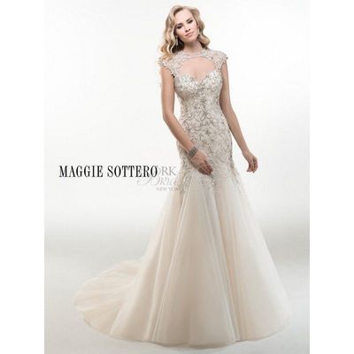 Maggie Sottero Fall 2014 - Style 4MS977-KC Sasha With Keyhole Coverlet - Elegant Wedding Dresses|Charming Gowns 2018|Demure Prom Dresses