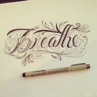 Hand Type Vol. 5 by Raul Alejandro , via Behance - Love the filigree of this font