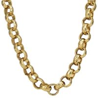 The Bling King Mens 18k Gold Filled or Silver Filled Diamond Cut Solid Belcher Chain Necklace or Bracelet £10.99