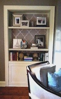 Living room bookshelf inspiration from Jen's "Cooper and Madison" blog -- love this look!
