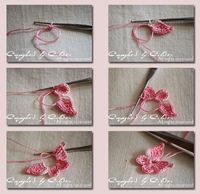 such a pretty pretty crochet apllique!! - how to make a butterfly in one go!
