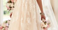 Stella York lace wedding dress with straps
