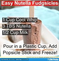 Desserts and Sweets - Easy Homemade Nuttella Fudgsicles
