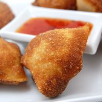 Crab rangoon is a delicious party appetizer stuffed with a cream cheese and crab meat filling that are sure to be a hit at your next party or get together. Serv