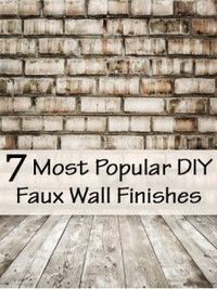 7 Of the most popular faux finishes. These finishes are really cool for furniture re-do's too.