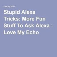 Stupid Alexa Tricks: More Fun Stuff To Ask Alexa : Love My Echo