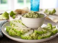Get this all-star, easy-to-follow Cauliflower with Avocado-Cilantro Dip recipe from Marcela Valladolid.
