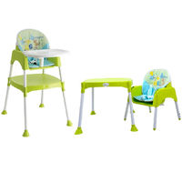CHERRY BERRY - THE CONVERTIBLE HIGH CHAIR -GREEN (WITH CUSHION) by R for Rabbit