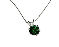 Genuine Emerald Pendant Necklace Emerald Pendant 3mm 3.5mm 4 mm 4.5mm 5 mm in 14K gold including 16.5" chain Minimalist pendant $289.00